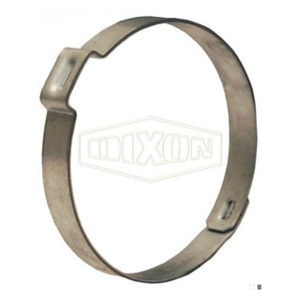 Dixon Single Ear Pinch-On Clamp, 15/32 in Nominal, 0.409 Closed dia x 0.484 Open dia x 0.03 in Thick, Stee 123 - main